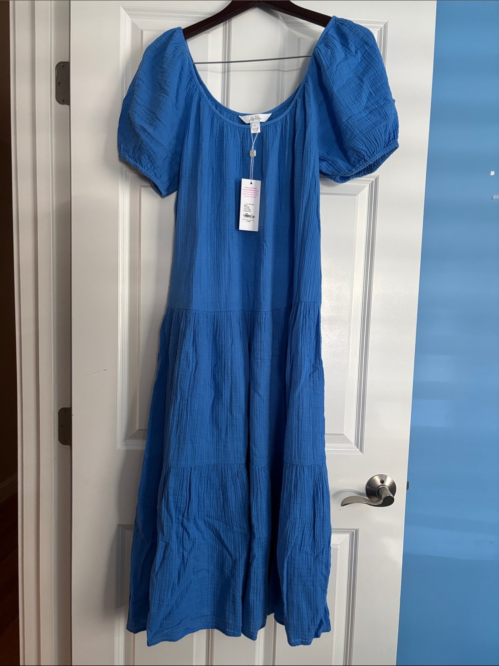Lilly Pulitzer Bright Blue Tiered Maxi Dress
